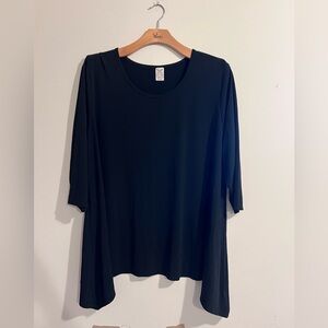Faded Glory Black 3/4 Sleeve Top